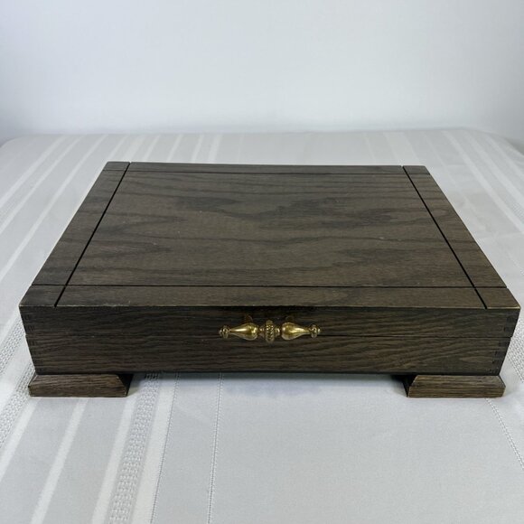 Vintage 60s MCM Deco International Silverplate Flatware Set w/ Chest 65pc Floral - Picture 15 of 16